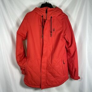 Volcom Jacket Womens M Red Winrose Insulated Snowboard Ski Coat 10K MM